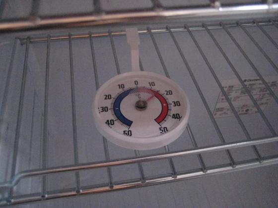 Thermometer im Kühlschrank